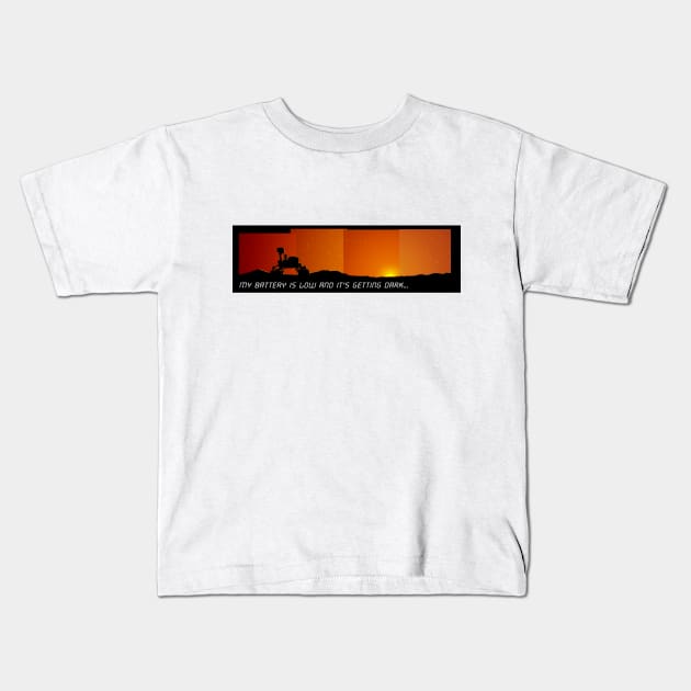 My Battery Is Low And It's Getting Dark Kids T-Shirt by CH3Media